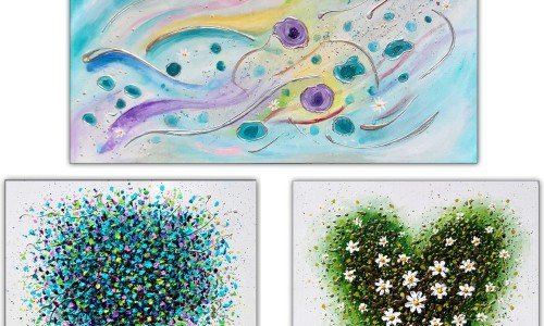 Three new paintings in their new home