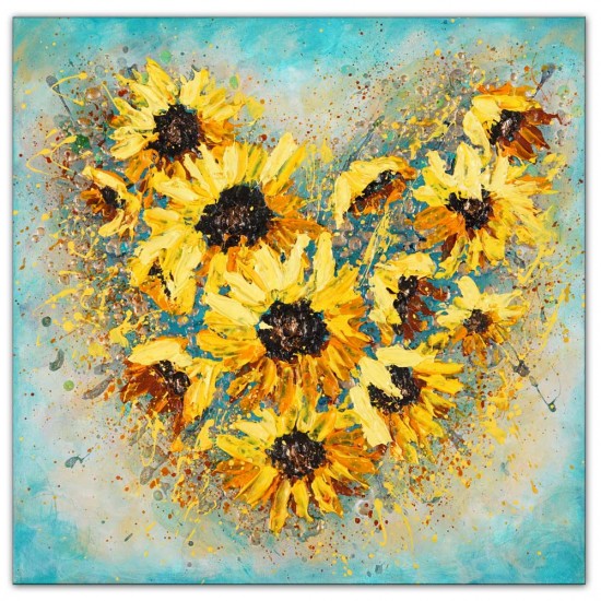 Bursting Sunflower Heart