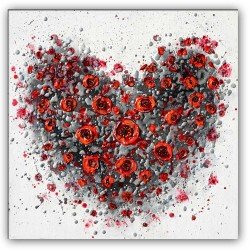 Red Poppy Heart